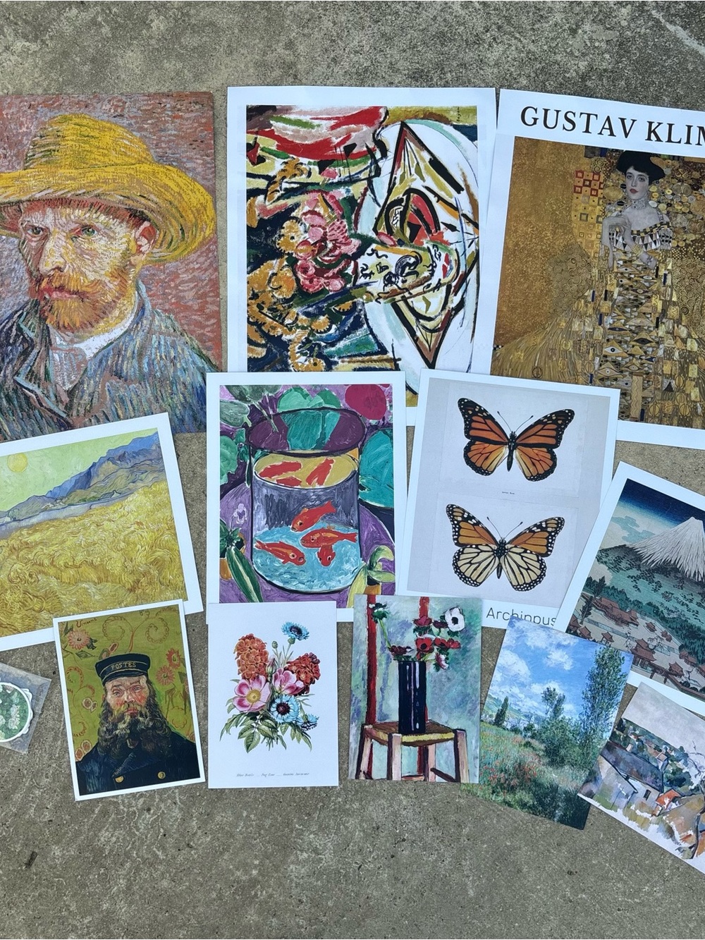 Gallery Wall Art Print Set 14 Pc Van Gogh Klimt Butterfly Botanical Decor